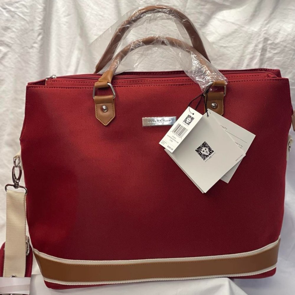 Anne Klein boarding bag business travel tote w/laptop sleeve. NWT